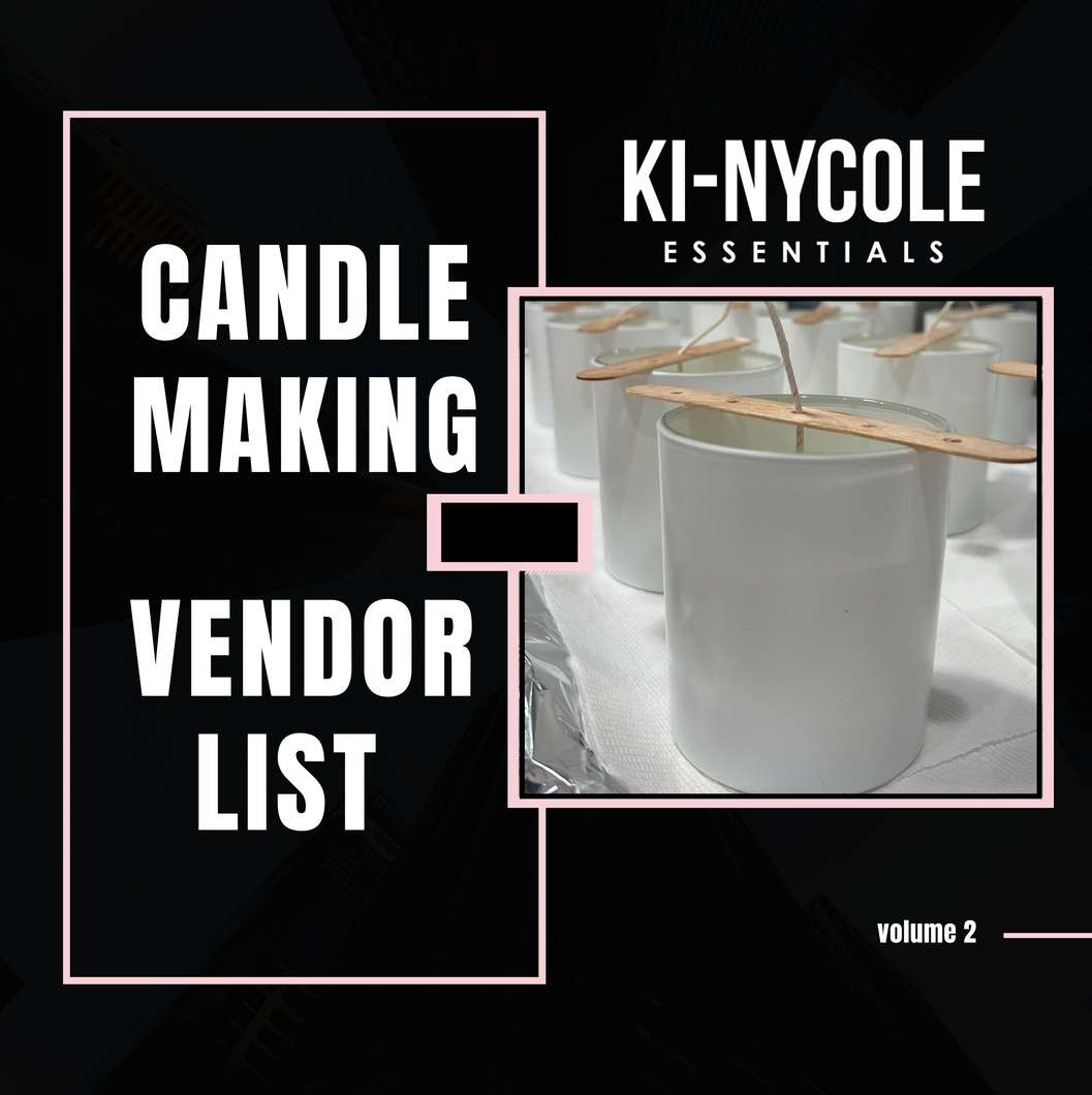 KINYCOLE'S CANDLE MAKING VENDOR LIST E-BOOK